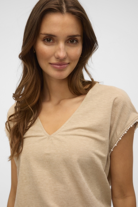 Vero Moda vmvips ss ava v-neck top jrs ga